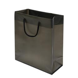 NON-IMPRINTED BLACK Frosted Bags - Medium 8 W x 4 D x 10 "D (100/box)